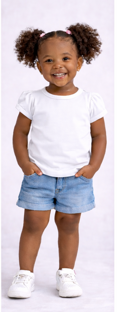 White Girls Puff Sleeve Shirt