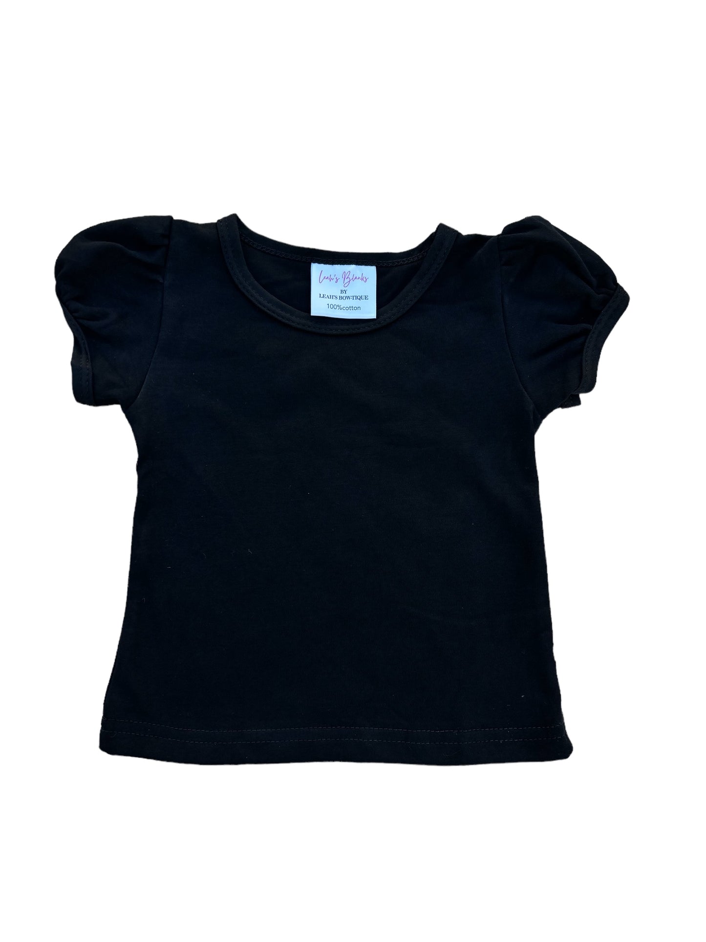 Black Girls Puff Sleeve Shirt