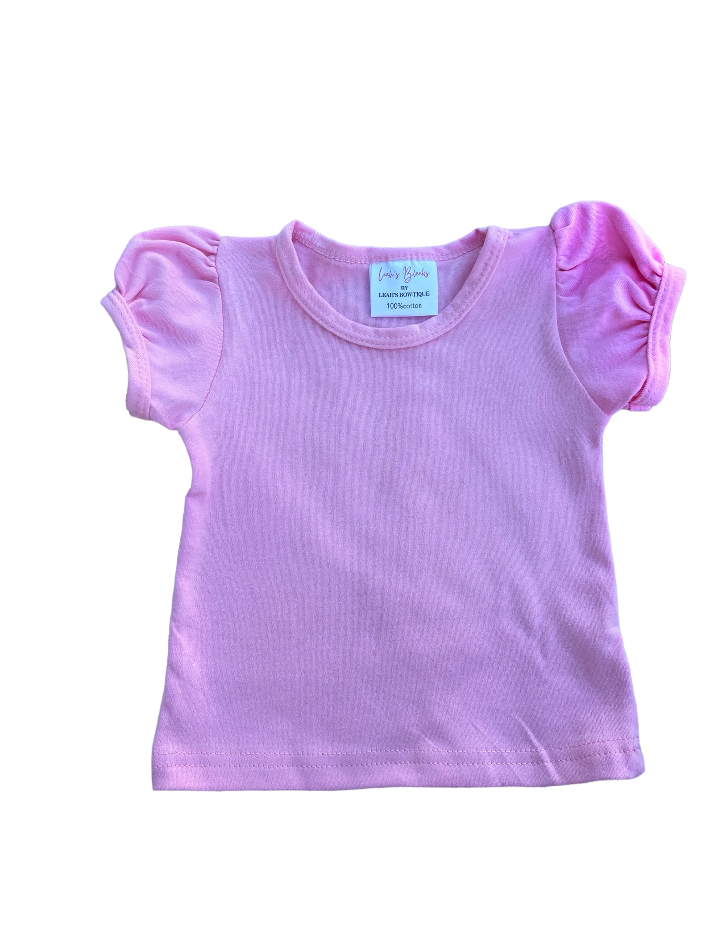 Pink Girls Puff Sleeve Shirt